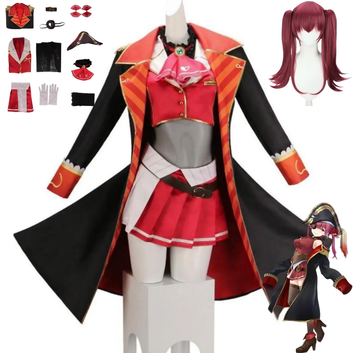 Anime Marin Cosplay - Kostium cosplay wirtualnej YouTuberki Houshou Marine,