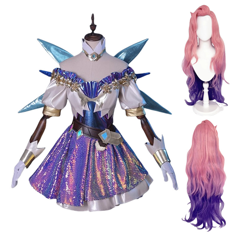 Anime Cosplay Eyes - LOL Starry-Eyed Songstress Seraphine Cosplay Kostium
