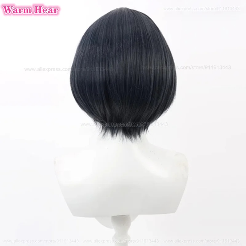 Anime Cosplay Blue Hair - f,5.g'6\j/8,Peruka do cosplayu z anime, syntetyczna,