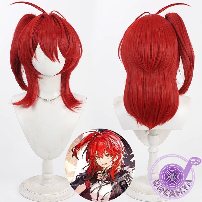 Anime Cosplay Red Hair - Peruka Cosplay Exusiai Nowy Zakon Arknights