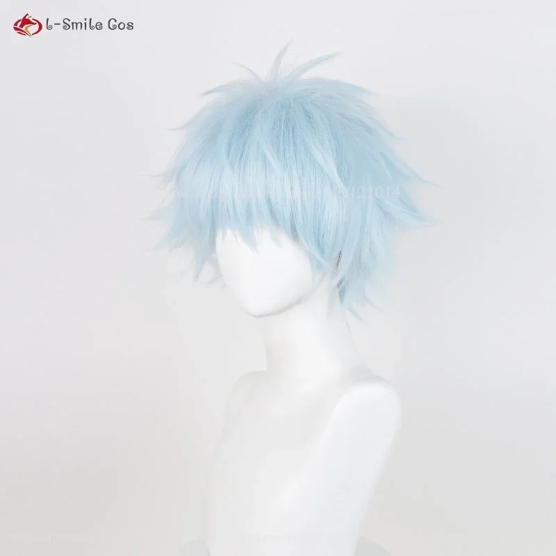 Anime Cosplay Blue Hair - f,5.g'6\j/8,Peruka do cosplayu postaci Okazaki Shinichi