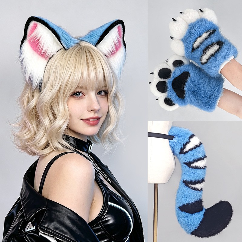 Convention Cosplay Anime - Zestaw uszu i ogona w stylu
