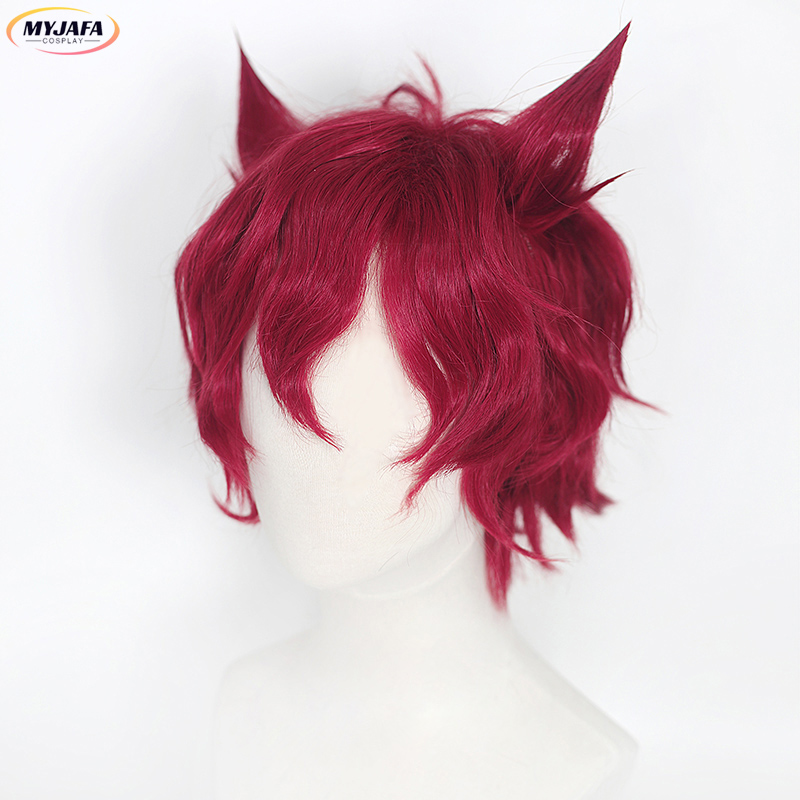 Peruka Cosplay Sett Gra LOL He – Anime Cosplay Red Hair recenzja i cena