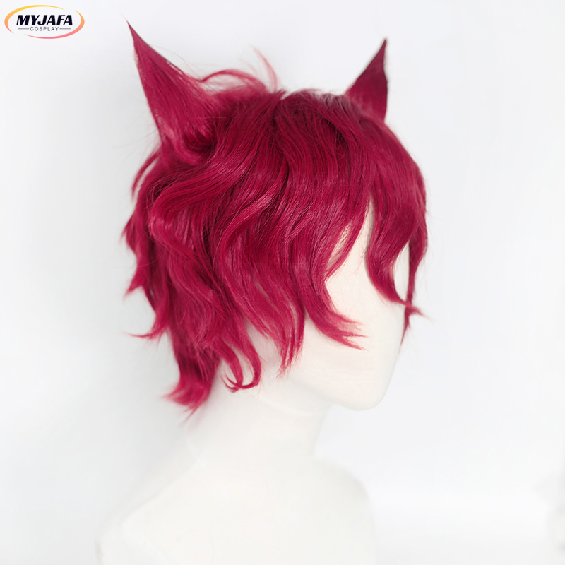 Peruka Cosplay Sett Gra LOL He – Anime Cosplay Red Hair recenzja i cena