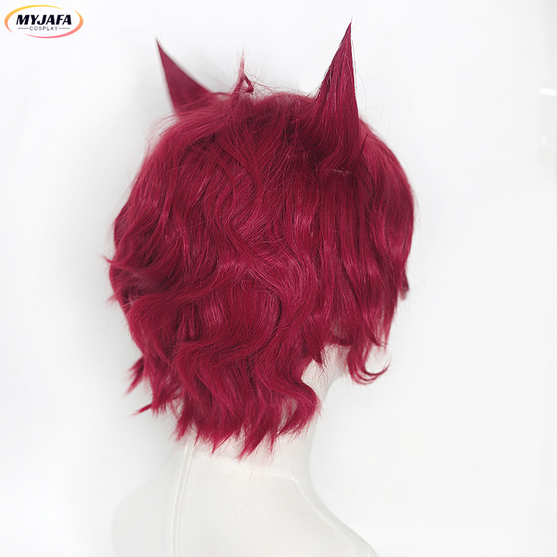 Peruka Cosplay Sett Gra LOL He – Anime Cosplay Red Hair recenzja i cena