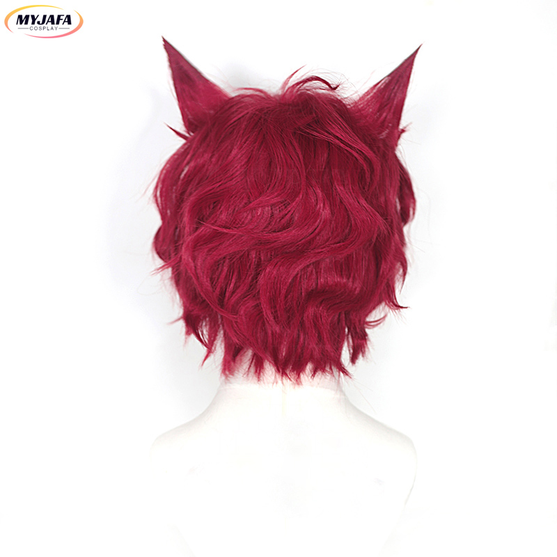 Peruka Cosplay Sett Gra LOL He – Anime Cosplay Red Hair recenzja i cena