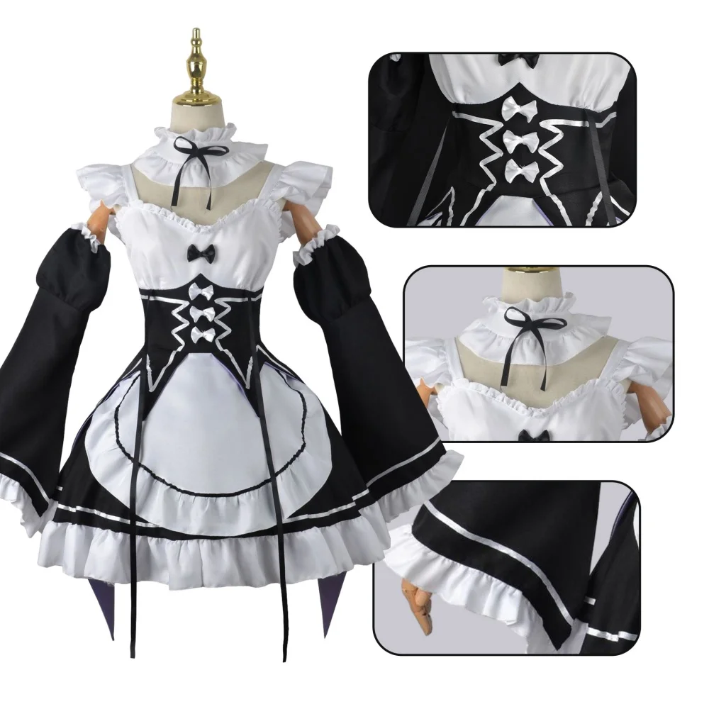 Anime Ram Rem Strój pokojówki  – Anime Cosplay Rem recenzja i cena
