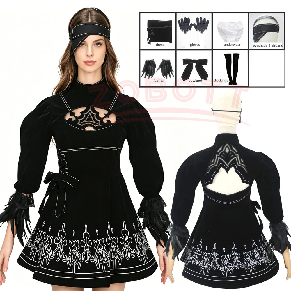 8 SZT. anime 2B Strój Cosplay  – Anime Cosplay Eyes recenzja i cena