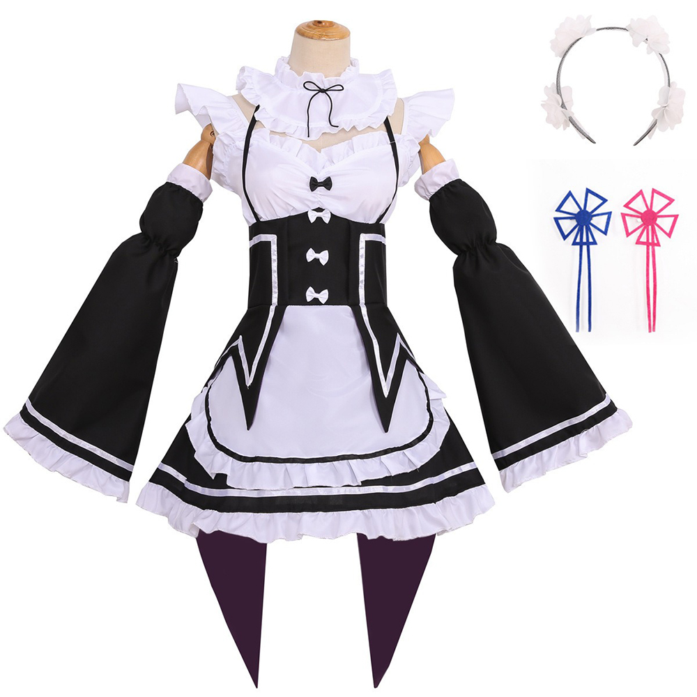 Kostium cosplay Re Zero Ram Re – Anime Cosplay Rem recenzja i cena